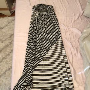 Black and white MAXI SKIRT